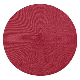 Circular Ribbed Placemat - Red